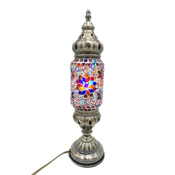 Veioza, mozaic din sticla lucrat manual, multicolor, oriental, 42 cm, H3 Veioza, mozaic din sticla lucrat manual, multicolor, oriental, 42 cm, H3