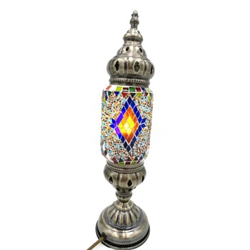 Veioza, mozaic din sticla lucrat manual, multicolor, oriental, 42 cm, L03 Veioza, mozaic din sticla lucrat manual, multicolor, oriental, 42 cm, L03