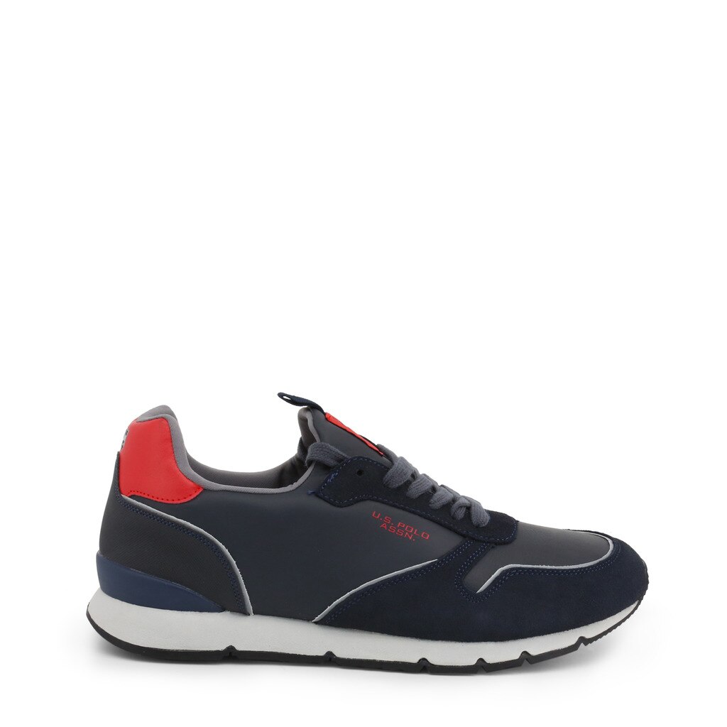 Sneakers Maxil piele sintetica, U.S. Polo, Bleumarine/Rosu, Bleumarine/Rosu