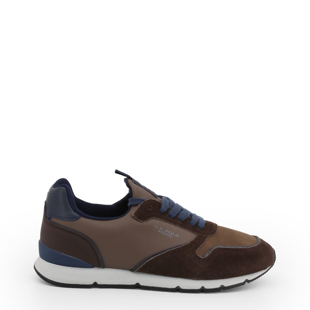 Sneakers piele sintetica U.S Polo, Maro/Bleumarine, Maro/Bleumarine