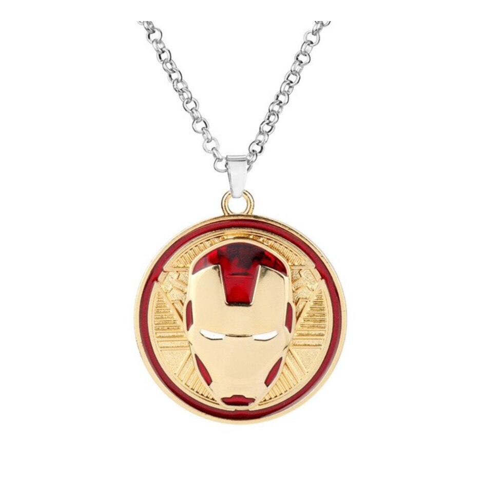 Lant cu Pandantiv rotativ Ironman, colectia Marvel, auriu