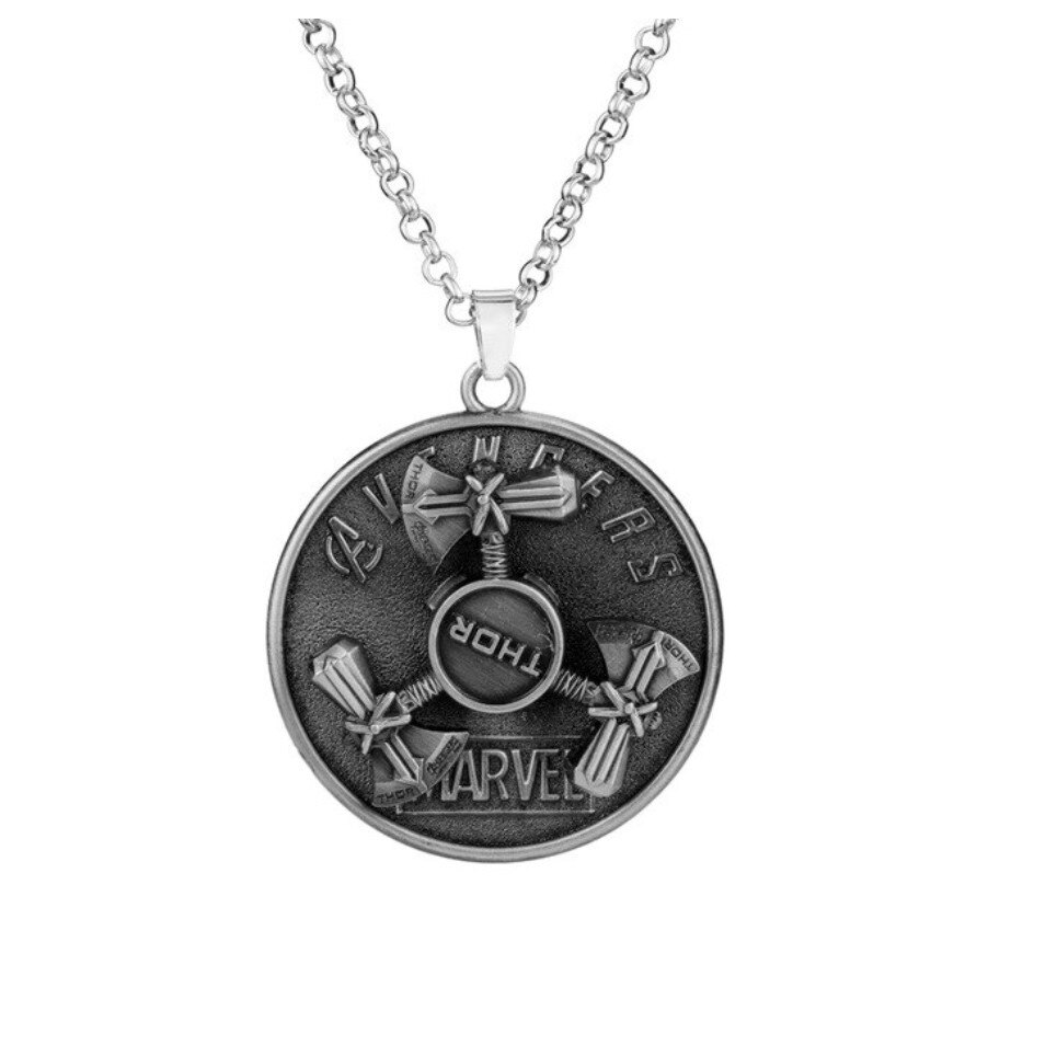 Lant cu medalion Avengers Thor, argintiu
