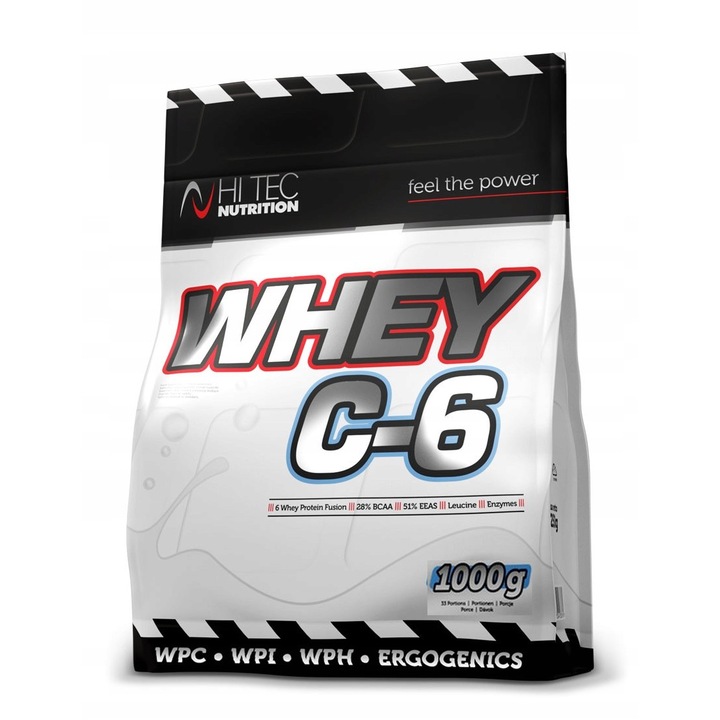 Supliment alimentar Hi-Tec Nutrition Whey C6, 1000 grame, Nuca de cocos/Ciocolata