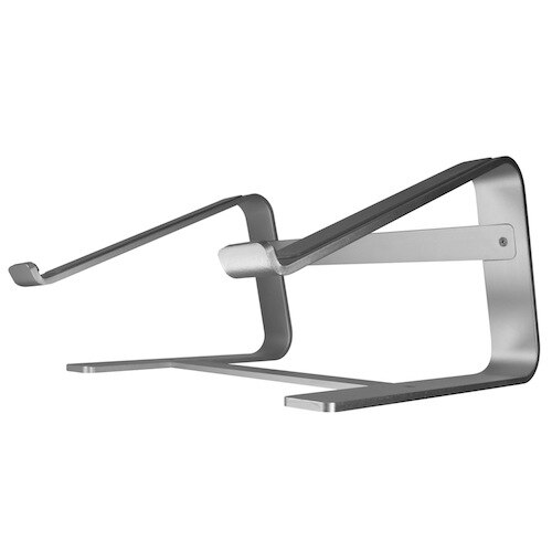 Suport portabil pentru MacBook si laptopuri, Macally Aluminium, argintiu