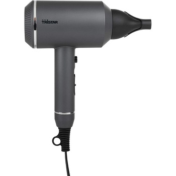 Uscator de par Tristar HD-2326, 1600 W, 2 trepte de viteza, Functie turbo, Gri Uscator de par Tristar HD-2326, 1600 W, 2 trepte de viteza, Functie turbo, Gri