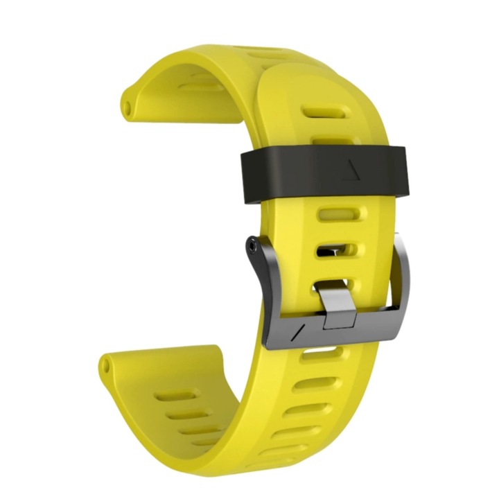 Szilikon szíj Smart Pulse Garmin Fenix 3/5x /5x plus GPS órához 26mm sárga szín