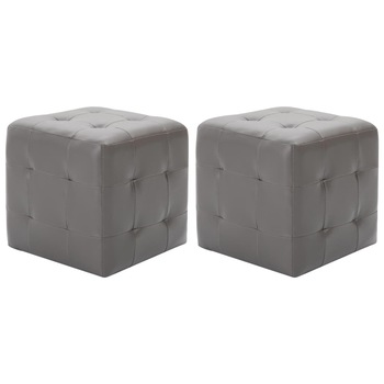 Set de 2 noptiere tip cub, vidaXL, Gri inchis, 30x30x30 cm Set de 2 noptiere tip cub, vidaXL, Gri inchis, 30x30x30 cm