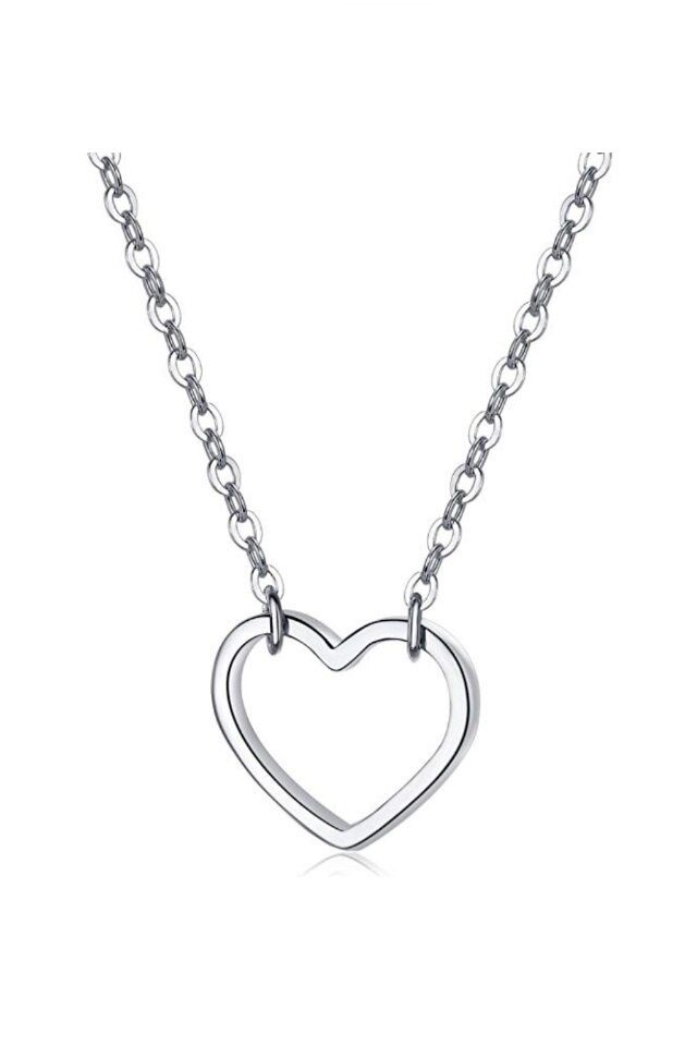 Lant din argint 925 cu pandantiv in forma de inima decupata, 40 cm