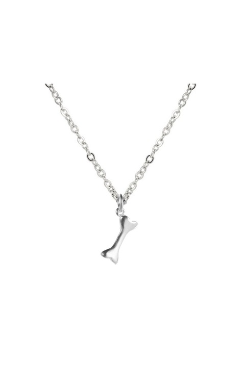 Lant din argint 925 Bone cu pandantiv in forma de os, 40 cm