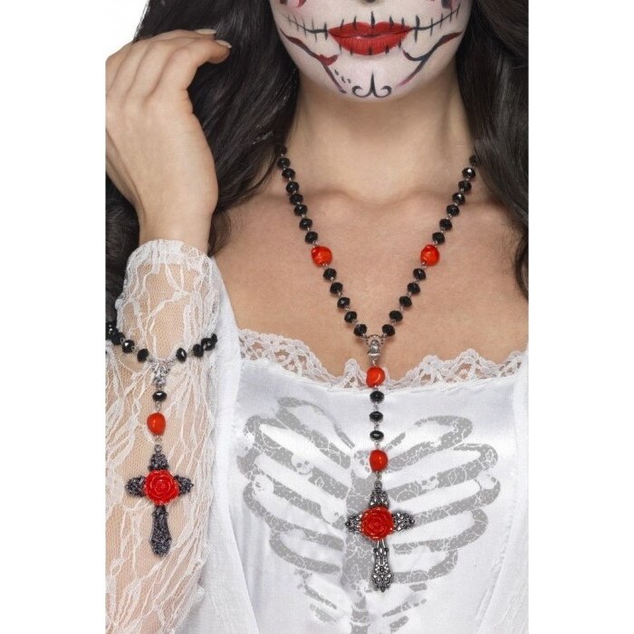 Colier Day of The Dead Cruce cu Matanii