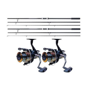Set 2 Lansete, Baracuda, Master Carp, 3.90 metri, din 3 tronsoane, echipate cu 2 Mulinete, WindBlade, J350, echipata cu 10 rulmenti si baitrunner Set 2 Lansete, Baracuda, Master Carp, 3.90 metri, din 3 tronsoane, echipate cu 2 Mulinete, WindBlade, J350, echipata cu 10 rulmenti si baitrunner