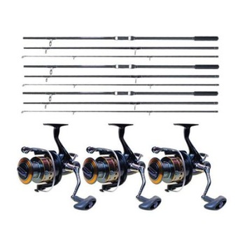 Set 3 Lansete, Baracuda, Master Carp, 3.90 metri, echipate cu 3 Mulinete, WindBlade, J350 Set 3 Lansete, Baracuda, Master Carp, 3.90 metri, echipate cu 3 Mulinete, WindBlade, J350
