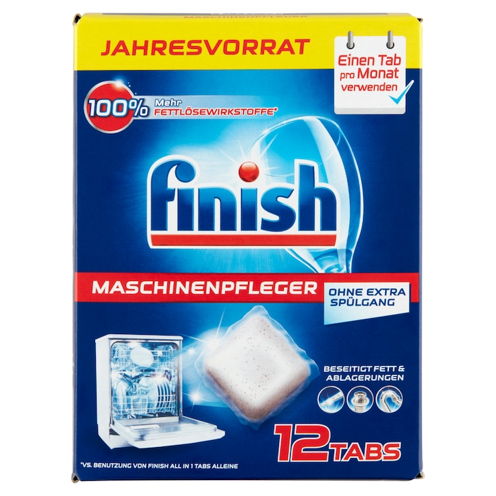 Finish In Wash mosogatógép-tisztító tabletta, Regular, 12 db