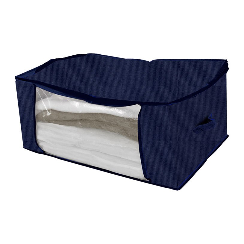 Husa pentru depozitare haine si pantofi Maxhome, Cu zip, 60 Х 45 Х 30 cm, Albastru