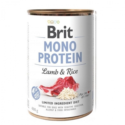 Hrana umeda pentru caini, Brit Mono Protein, Miel&Orez brun, 400g
