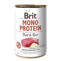 Hrana umeda pentru caini, Brit Mono Protein, Vita&Orez brun, 400g