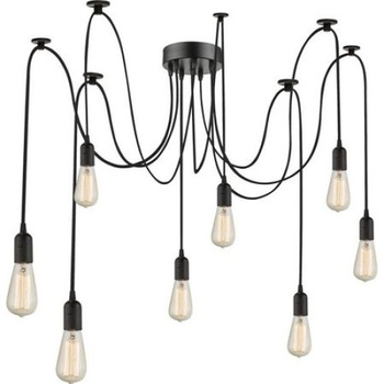Lustra Lzz08 8 x E27, pendule Negru 220V Lustra Spider 8 Pendule Lustra Lzz08 8 x E27, pendule Negru 220V Lustra Spider 8 Pendule