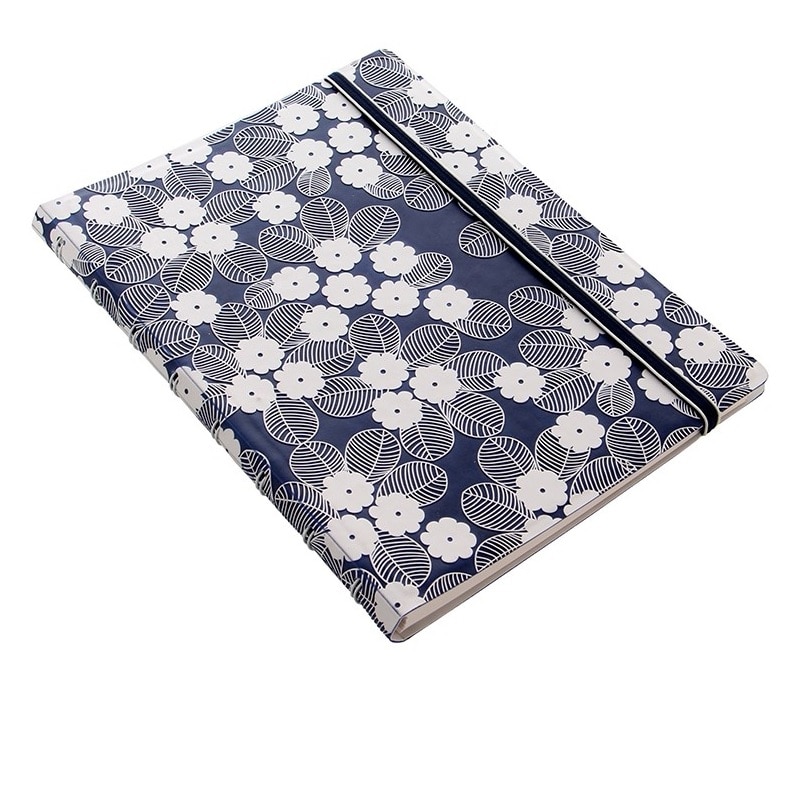 Agenda A5 nedatata cu spirala si rezerve FILOFAX Notebook Impressions Navy & White