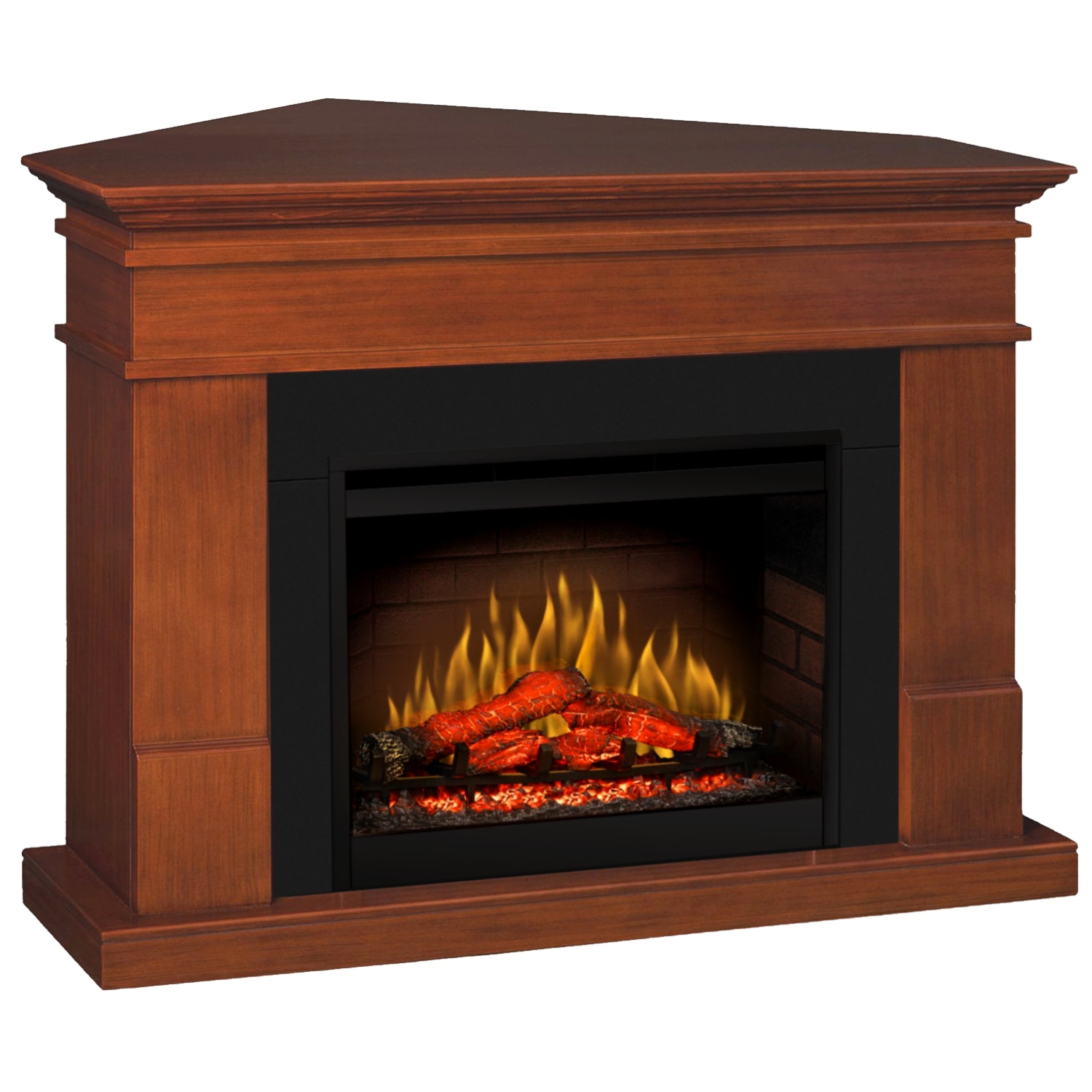 Semineu Dimplex Lisabona Cires drept/colt - cu focar electric 3D Dimplex Optiflame DF2608 cu sunet