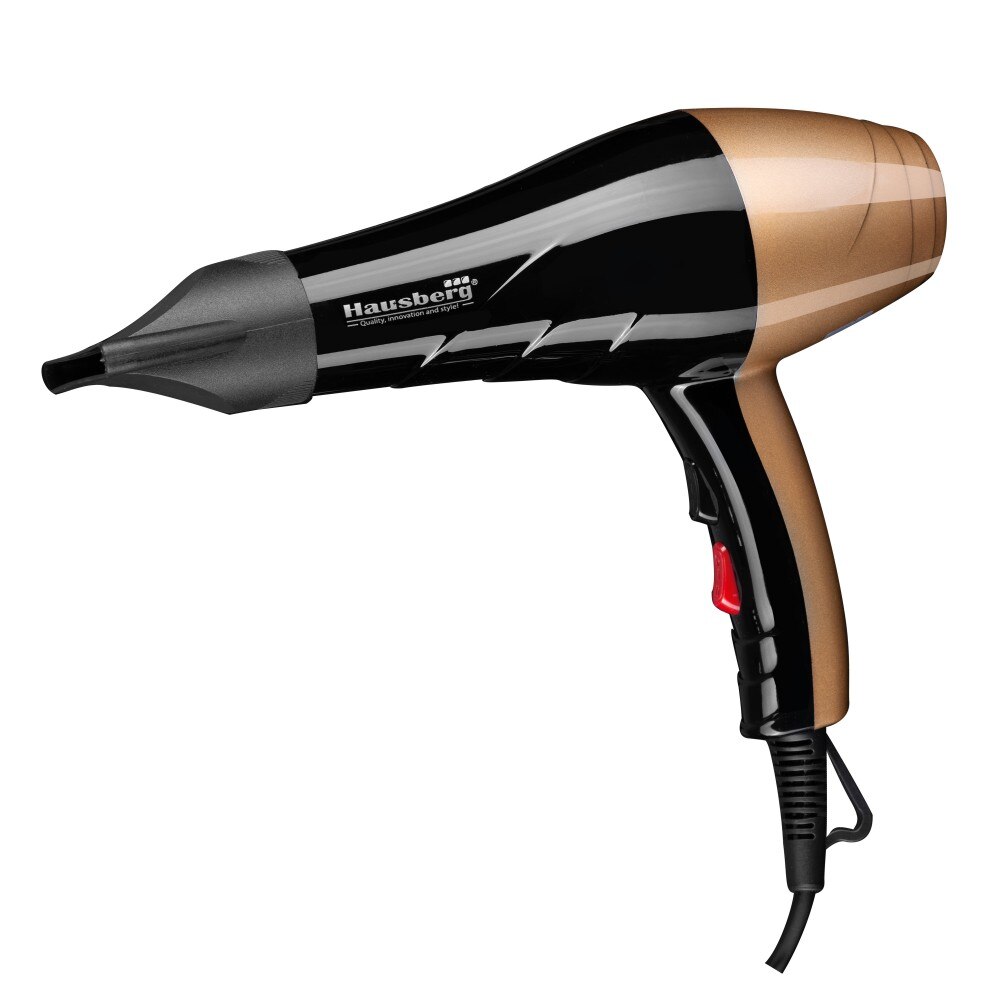 Uscator de par Hausberg HB26G , Putere 2000W ,2 trepte de viteza, Negru-Gold