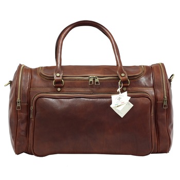 Geanta voiaj piele, Suveran, piele naturala vachetta, superior, cognac, made in italy Geanta voiaj piele, Suveran, piele naturala vachetta, superior, cognac, made in italy