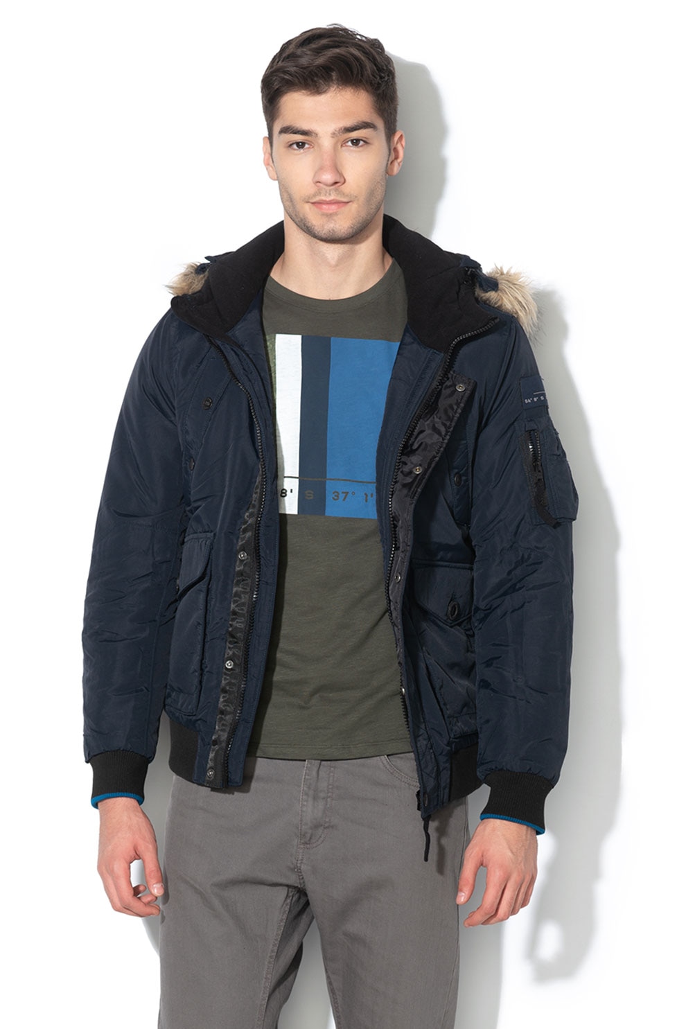 Garcia, Geaca impermeabila, Albastru marin, M