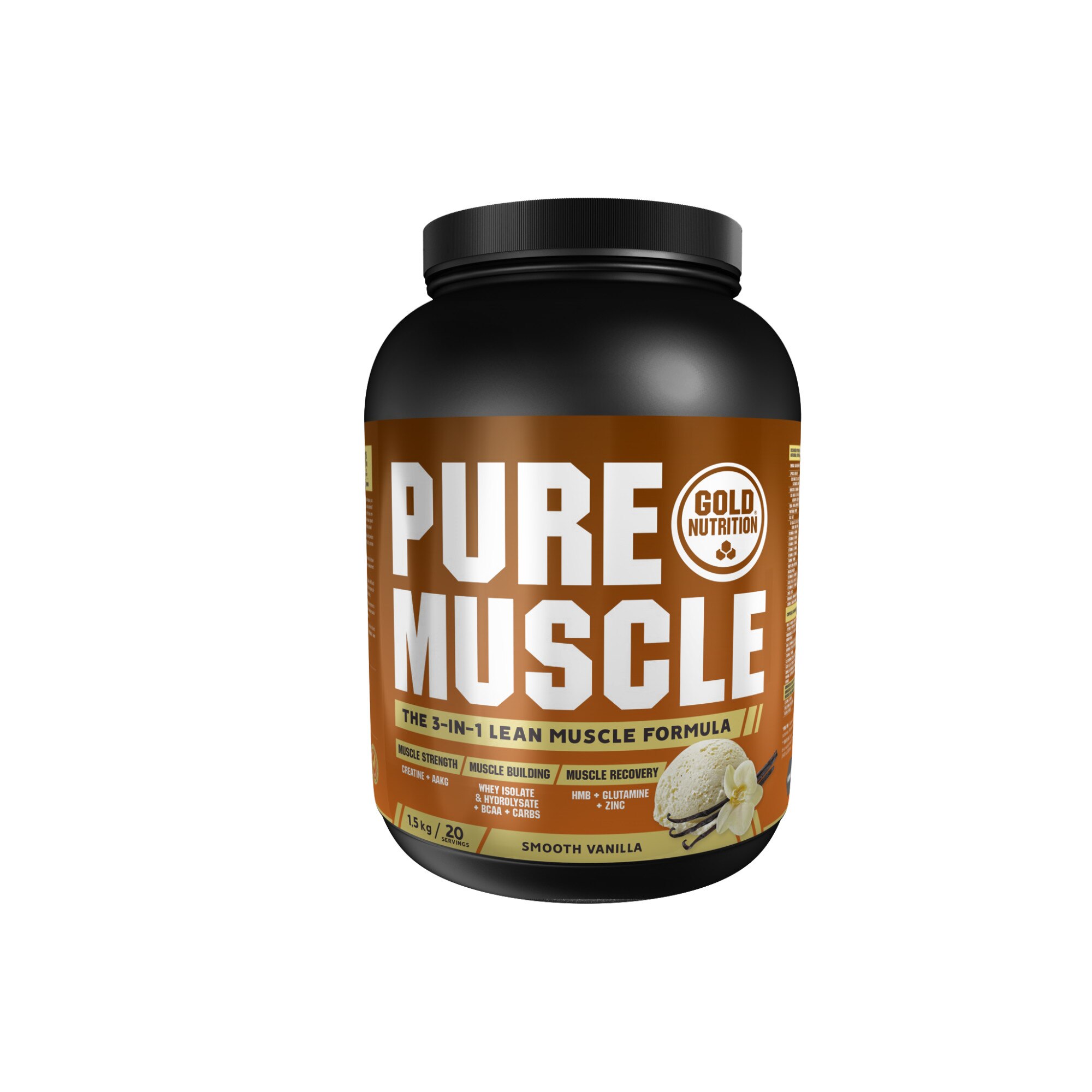 Pudra proteica, GoldNutrition, Pure Muscle Vanilie, 1.5 kg