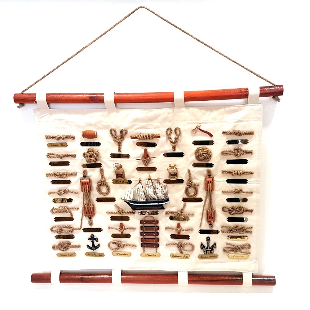 Panou decorativ Accent 151486, Noduri maritime, 55/65 cm