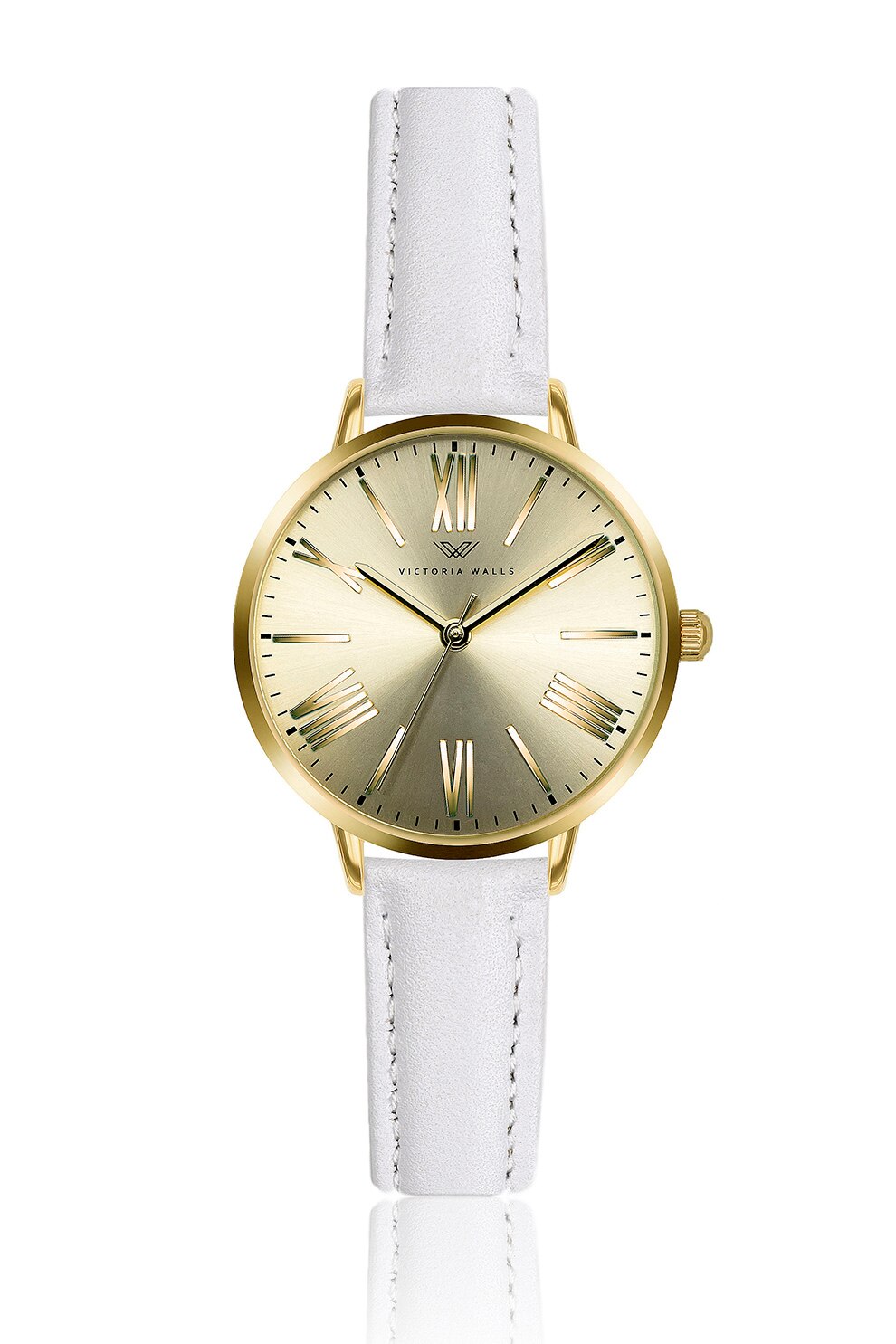 Victoria Walls, Ceas quartz cu o curea de piele Audrey, Alb