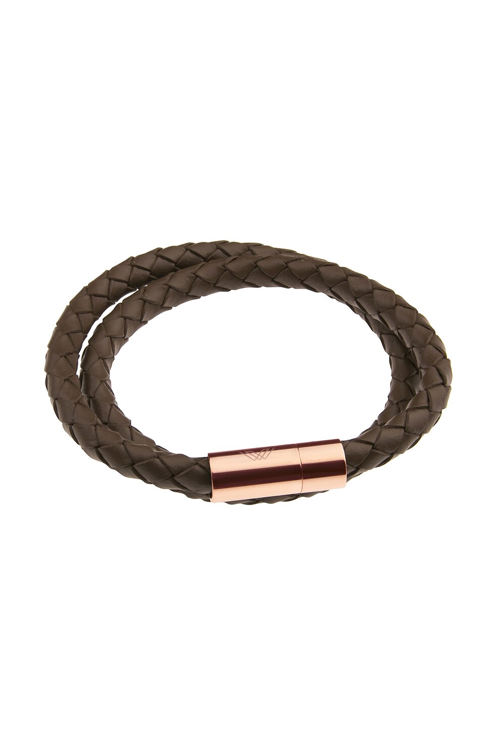 Victoria Walls, Bratara de piele, cu aspect impletit Amsterdam, Maro inchis