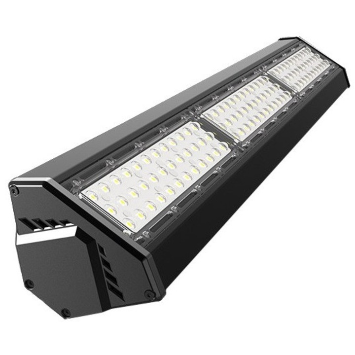 Proiector industrial IP65 LED 200W/ora, 21200lm - 50 000 ore, 5700K lumina rece, LED Market®, Linear High Bay, clasa energetica D