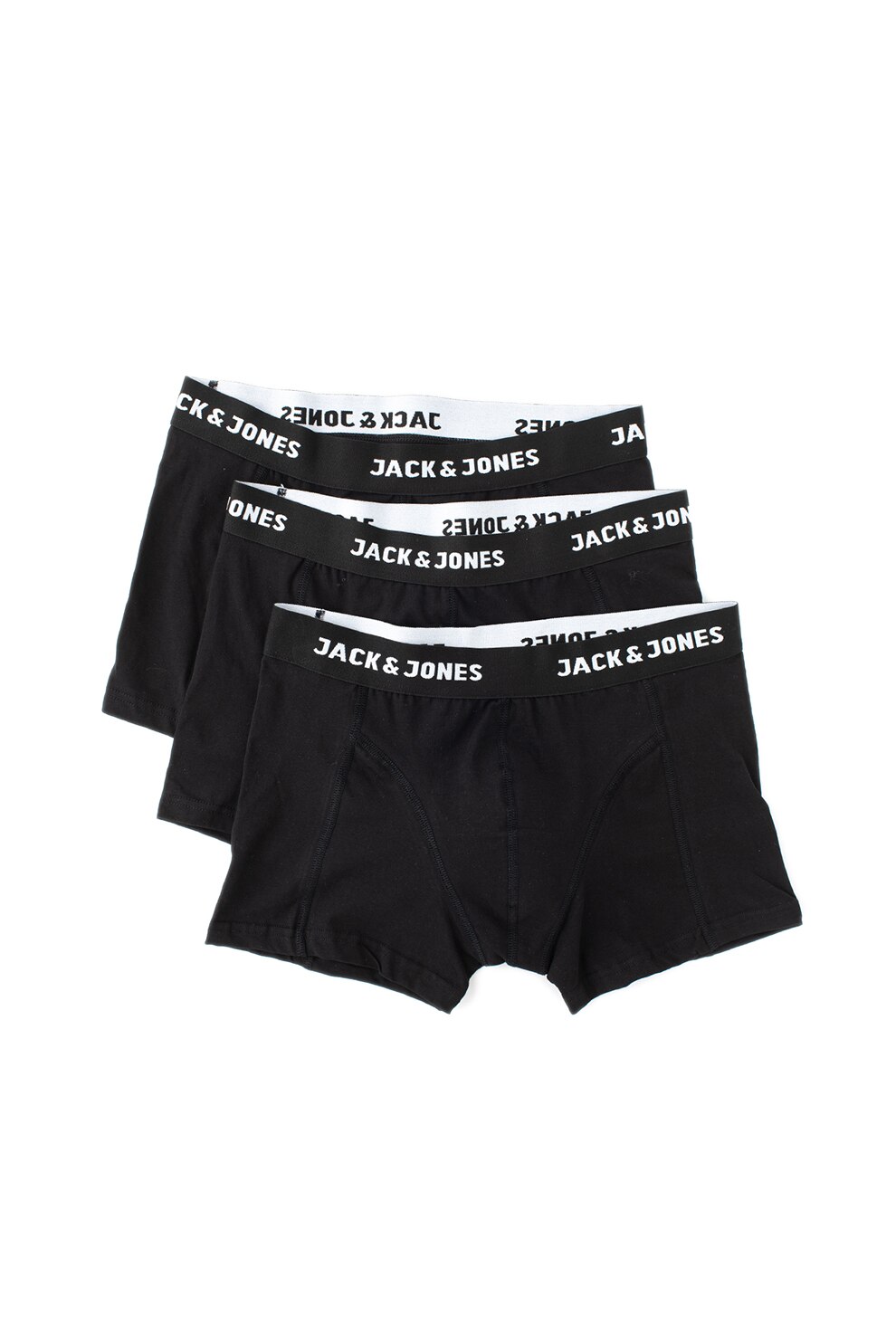 Jack&Jones, Set de boxeri cu banda logo elastica in talie Canthony - 3 perechi, Negru, S