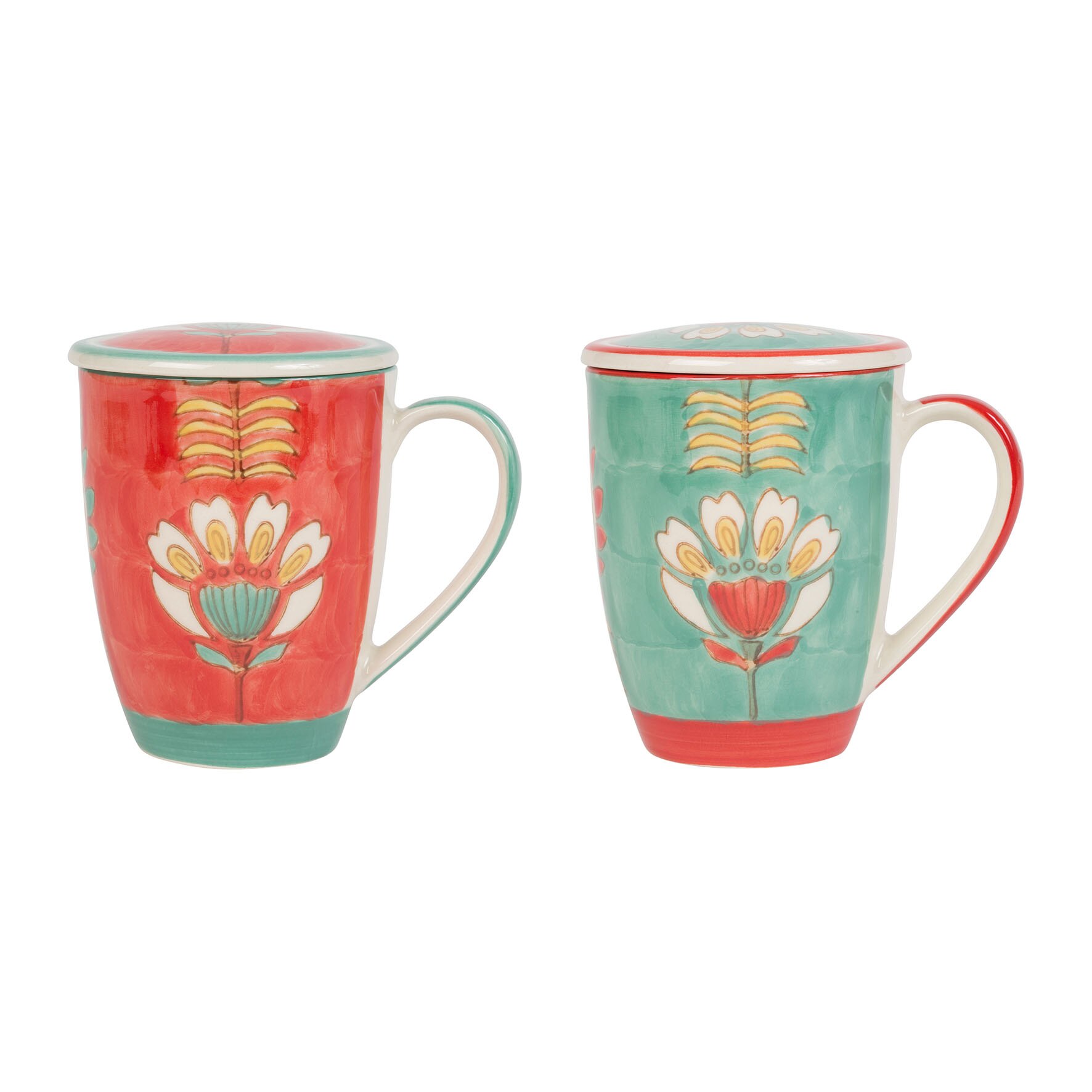 Set 2 cani - Tisaniere - Bohem-Flor, Ceramica , 300 ml