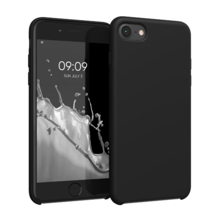 Telefontok Apple iPhone 8 / iPhone 7 / iPhone SE 2 készülékhez, szilikon, fekete, 40225.01
