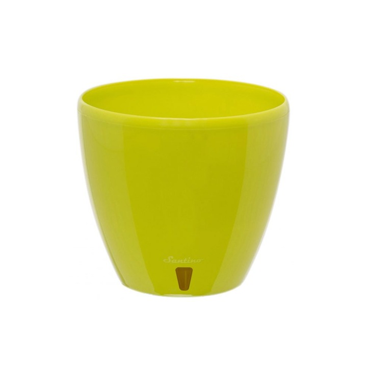 Саксия с напоителна система SANTINO Deco Twin, ⌀20 см, 4 L, Лайм