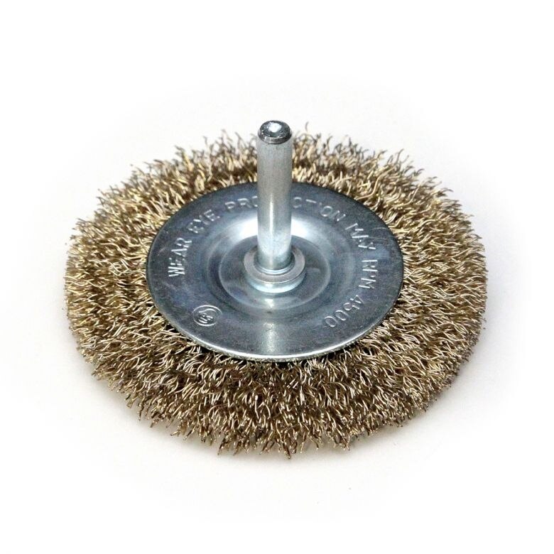 Perie de disc din sarma alama 100mm cu bolt