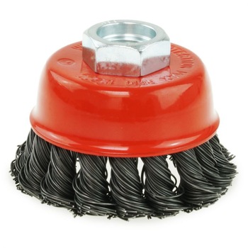 Peria din sarma otel 100mm, filet M14, sarma impletita Peria din sarma otel 100mm, filet M14, sarma impletita