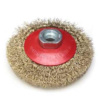 Perie de disc din sarma alama 115mm, filet M14 Perie de disc din sarma alama 115mm, filet M14