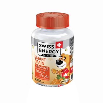 Tablete Smart Brain Zinc, Vitamine, Swiss Energy, 60 buc Tablete Smart Brain Zinc, Vitamine, Swiss Energy, 60 buc