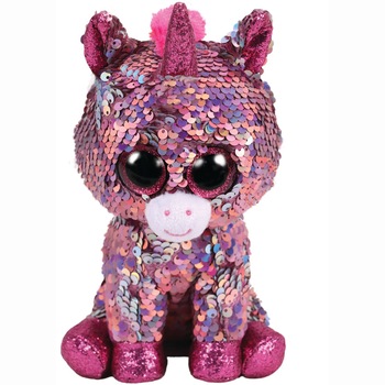 Jucarie de plus TY - Beanie Boos, Unicorn, cu paiete, 15 cm, roz Jucarie de plus TY - Beanie Boos, Unicorn, cu paiete, 15 cm, roz