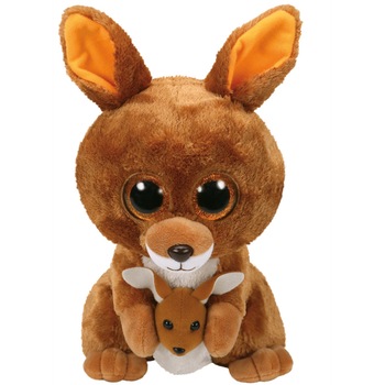 Jucarie de plus TY - Beanie Boos, Cangurul Kipper, 24 cm Jucarie de plus TY - Beanie Boos, Cangurul Kipper, 24 cm