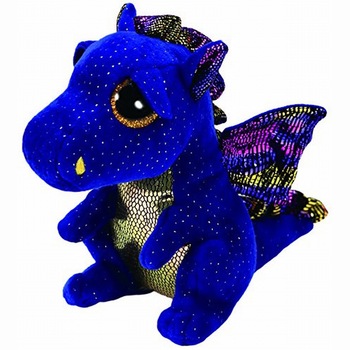Jucarie de plus TY - Beanie Boos, Dragonul Saffire, 24 cm Jucarie de plus TY - Beanie Boos, Dragonul Saffire, 24 cm