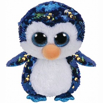 Jucarie de plus TY - Beanie Boos, Pinguinul Payton, cu paiete, 24 cm Jucarie de plus TY - Beanie Boos, Pinguinul Payton, cu paiete, 24 cm