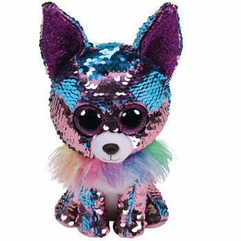 Jucarie de plus TY - Beanie Boos, Catel Chihuahua cu paiete, 24 cm Jucarie de plus TY - Beanie Boos, Catel Chihuahua cu paiete, 24 cm