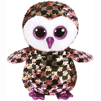 Jucarie de plus TY - Beanie Boos, Bufnita, cu paiete, 24 cm Jucarie de plus TY - Beanie Boos, Bufnita, cu paiete, 24 cm