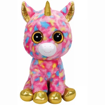 Jucarie de plus TY - Beanie Boos, Unicorn, 42 cm, auriu Jucarie de plus TY - Beanie Boos, Unicorn, 42 cm, auriu