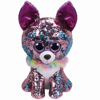 Jucarie de plus TY - Beanie Boos, Catel Chihuahua cu paiete, 42 cm Jucarie de plus TY - Beanie Boos, Catel Chihuahua cu paiete, 42 cm