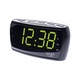 Radio ceas cu alarma, display LED generos 16 cm, iluminare verde relaxant