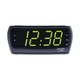 Radio ceas cu alarma, display LED generos 16 cm, iluminare verde relaxant