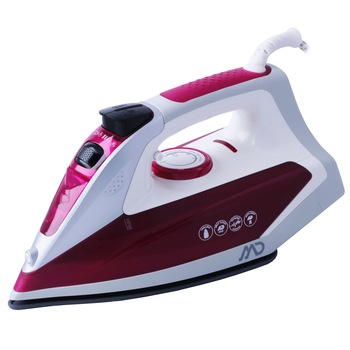 Fier de calcat cu aburi MSI-7008 MD, talpa ceramica, 2400 W, 190 ml, Visiniu/Alb/Gri Fier de calcat cu aburi MSI-7008 MD, talpa ceramica, 2400 W, 190 ml, Visiniu/Alb/Gri